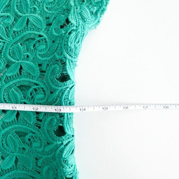ZARA Guipure Lace Tube Midi Dress Flutter Cap Sleeves // size medium - Picture 6 of 11